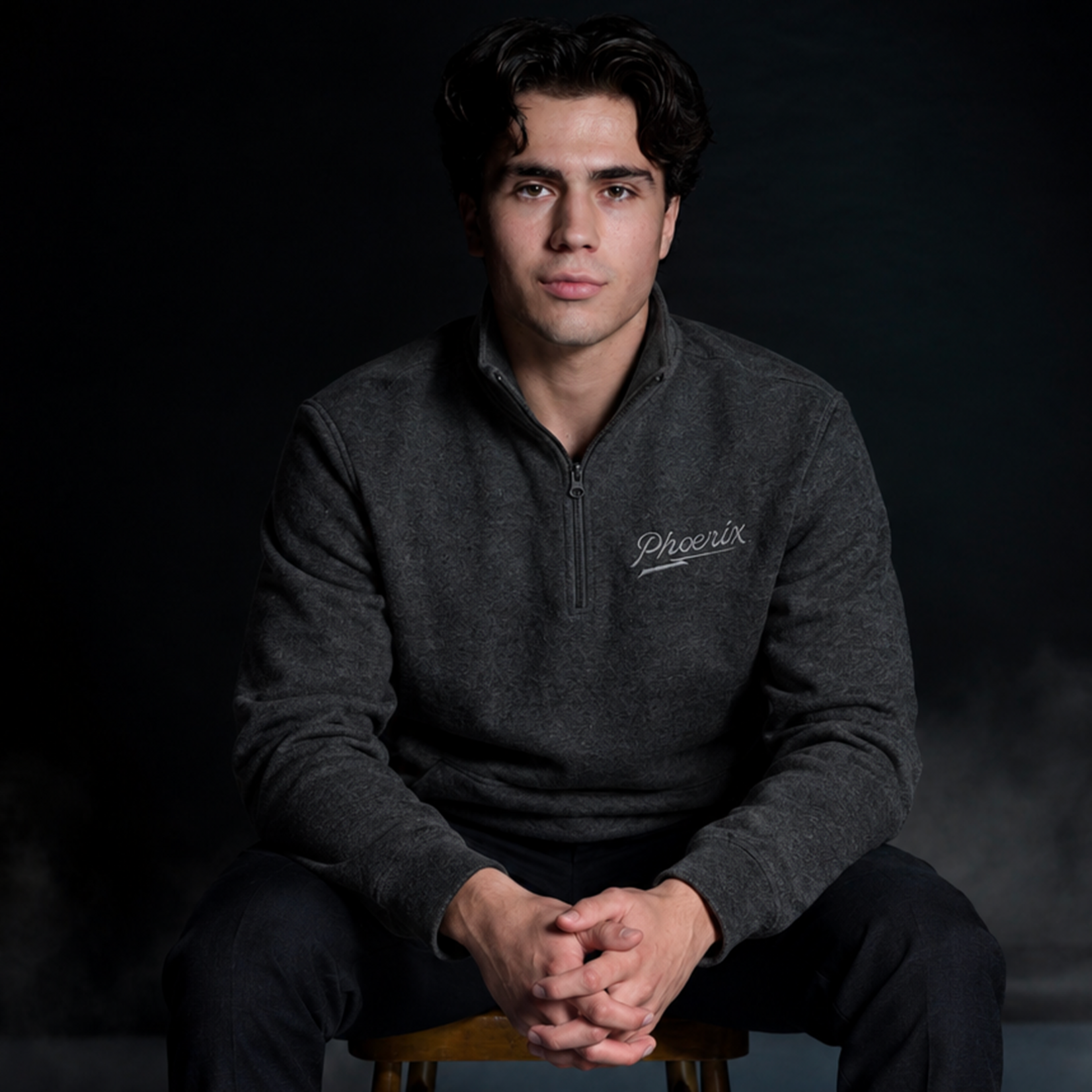 Chandail RUSSELL 1/4 Zip Charcoal
