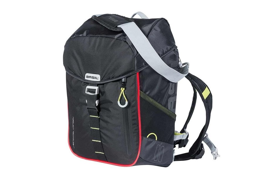 Basil, Miles, Backpack, Nordlicht Technology LED, 17L, Black/Lime