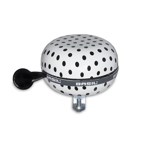 Basil Basil, Polka Dot, Bell, 80mm, White/Black Dots Basil Basil, Polka Dot, Bell, 80mm, White/Black Dots