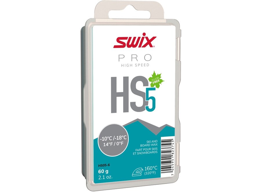 Swix HS5 Turquoise Glide Wax 60g