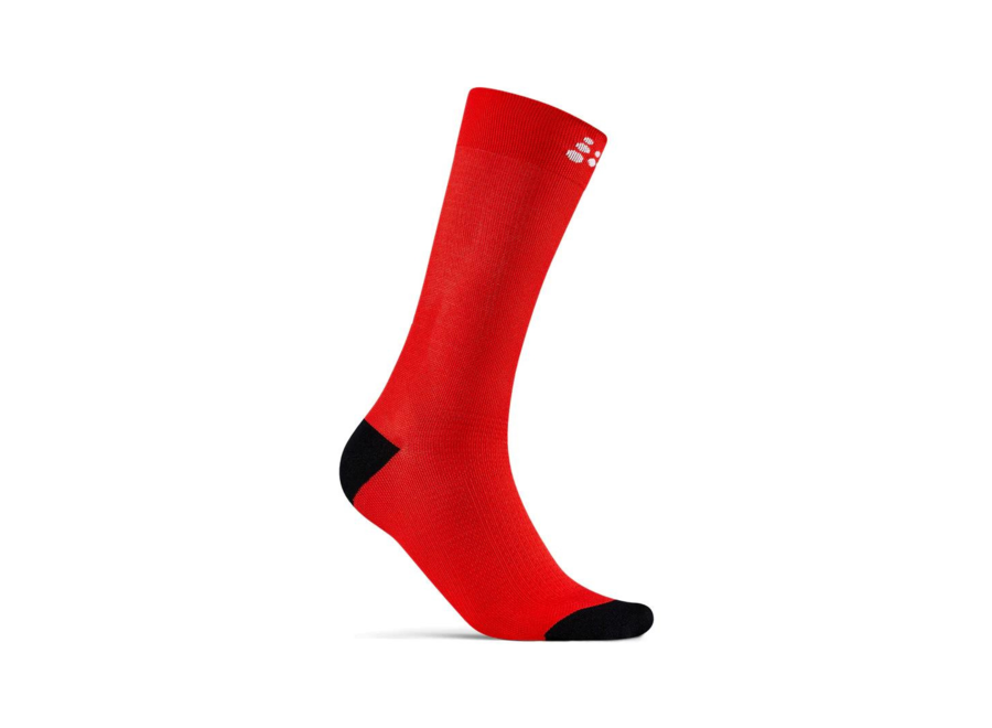 Craft Core Endure Bike Sock - Bright Red/White