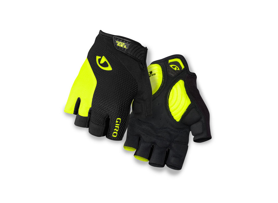 Giro Strade Dure Supergel Fingerless Glove - Black/Highlight Yellow