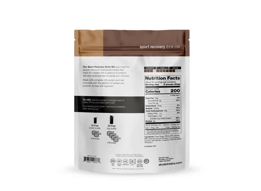 Skratch Labs Sport Recovery Drink Mix - 600g - Chocolate
