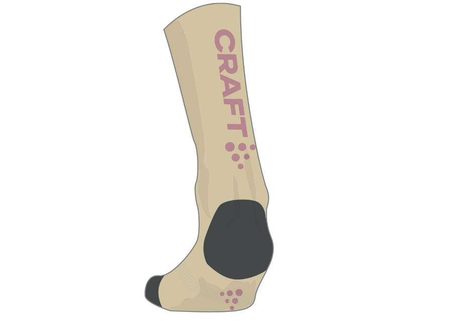 Craft Core Endure Bike Sock - Ecru-Dawn