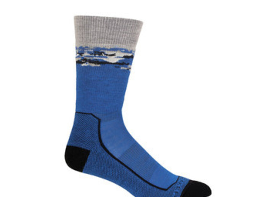 Icebreaker Merino Hike+ Medium Mens Crew Socks - Lazurite/Black