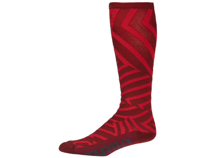 45NRTH Dazzle Midweight Knee High Wool Sock - Chili Pepper/Red