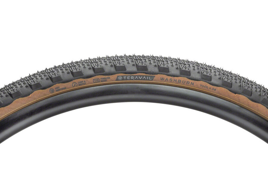 Teravail Washburn Tire, Tubeless, Folding, Tan, Durable