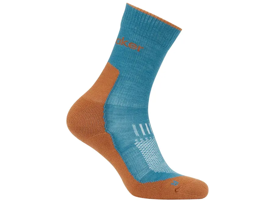 Icebreaker Men Merino Hike+ Light Crew  Sock - Topaz/Trail