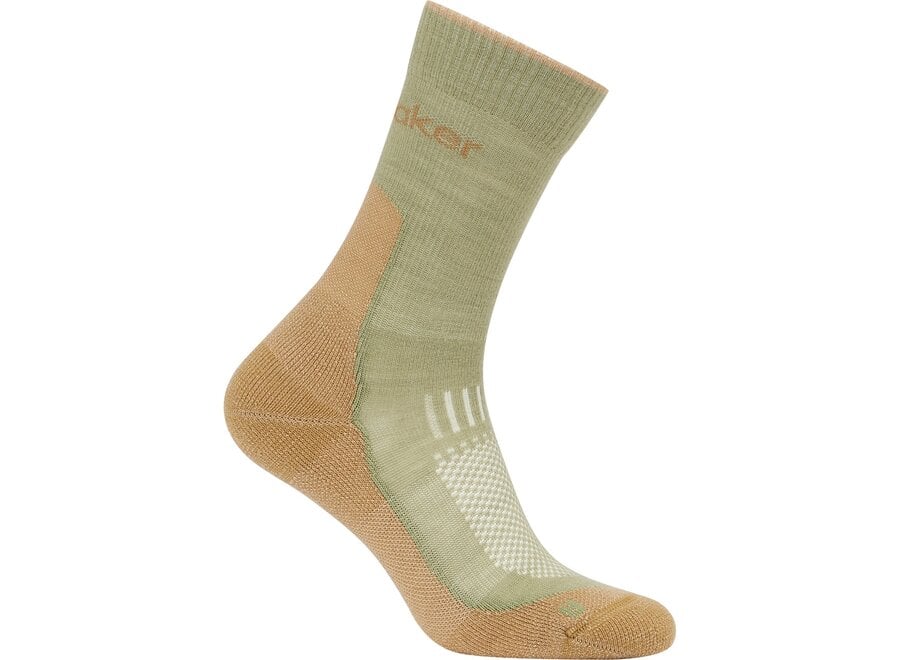 Icebreaker Women Merino Hike+ Light Crew  Sock - Lichen/Sand