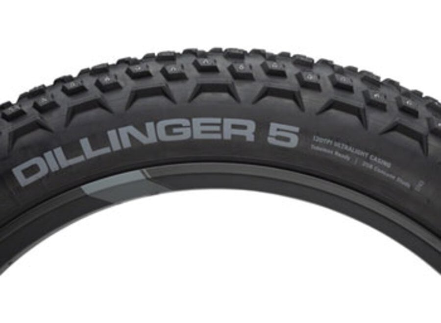 45NRTH Dillinger 5, Tubeless Tire , Folding, 120 TPI, 252 Concave Carbide Aluminum Studs