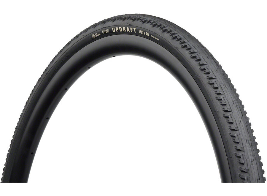 Teravail Updraft, Tubeless Tire, Folding, Black, Light and Supple, Fast Compound
