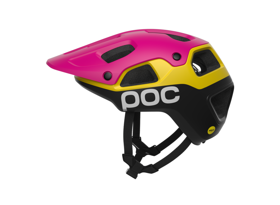 POC Cularis Pure Helmet - Rhos Red Matt/Citrine Yellow Matt