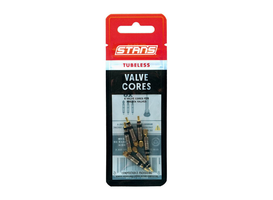 Stans No Tubes, Presta Valve Core, Pack of 6