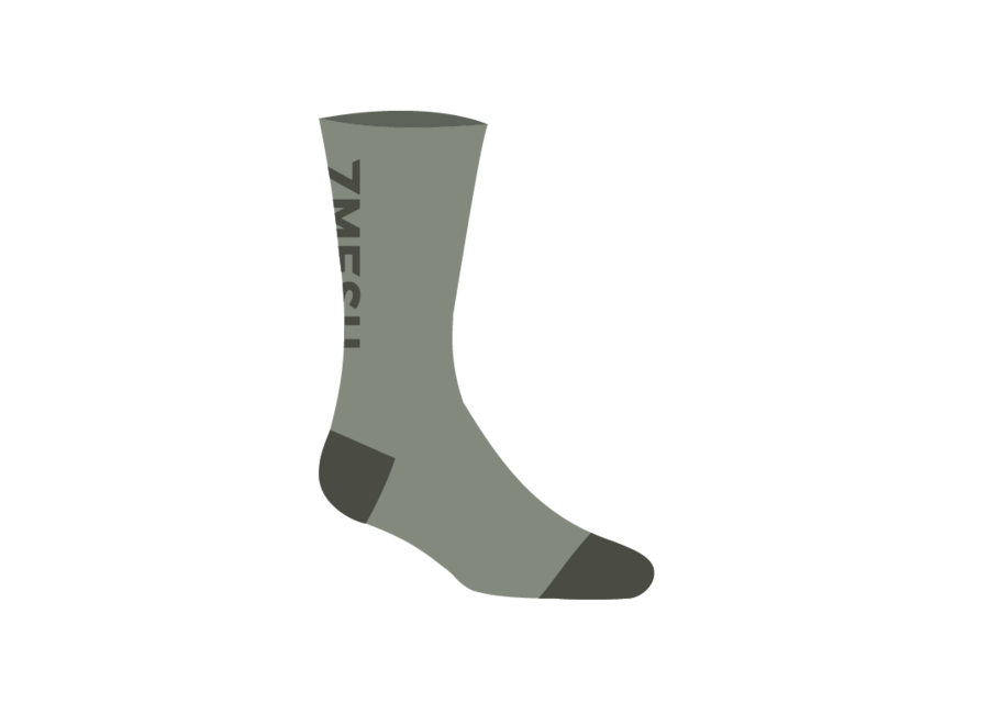7mesh Ashlu Merino Sock 7" - Shadow
