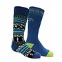 Bridgedale Ski Merino Over Calf Junior Socks - 2 Pack - Black/Blue