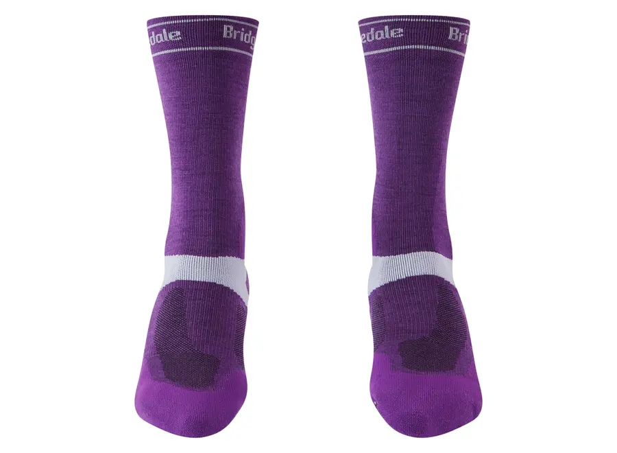 Bridgedale Womens Mountain Bike Mid-Season Weight T2 Merino Sport Boot Sock - Purp