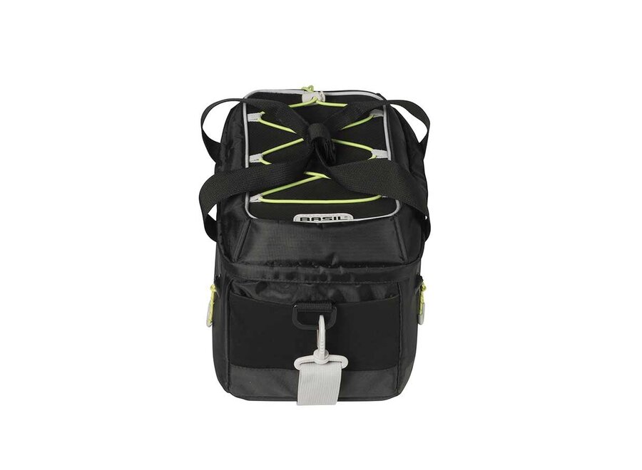 Basil, Miles, Trunk Bag, 7L, Black/Lime