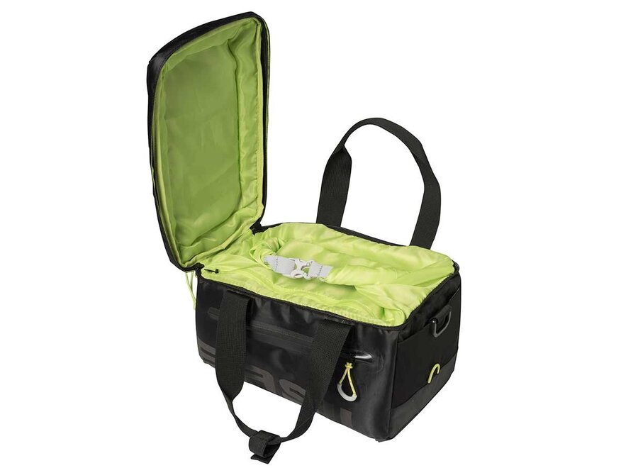 Basil, Miles, Trunk Bag, 7L, Black/Lime