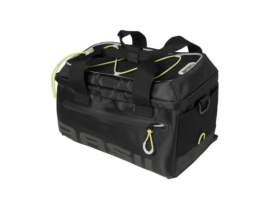 Basil, Miles, Trunk Bag, 7L, Black/Lime