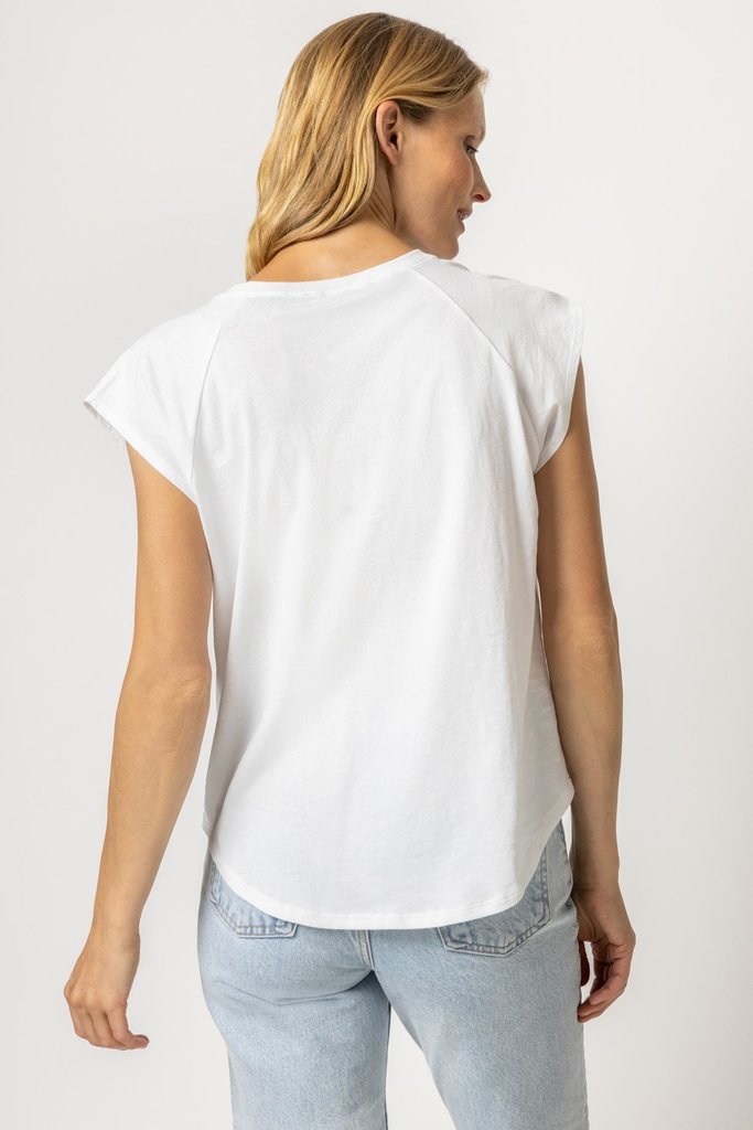 Lilla P Short Sleeve V-Neck Raglan