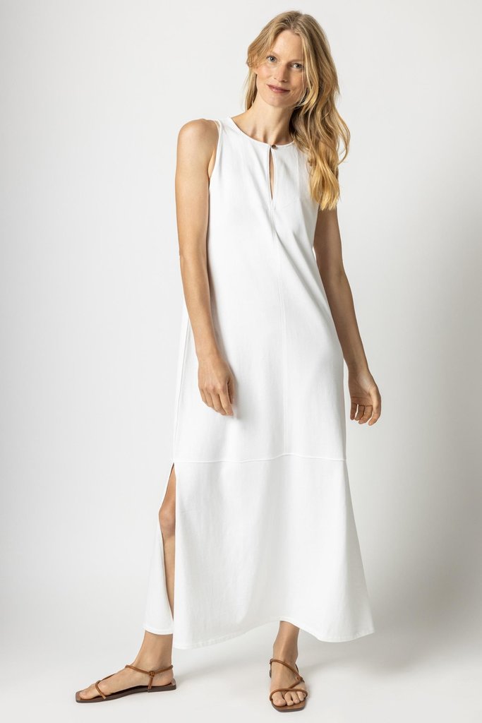 Lilla P Sleeveless Keyhole Maxi Dress