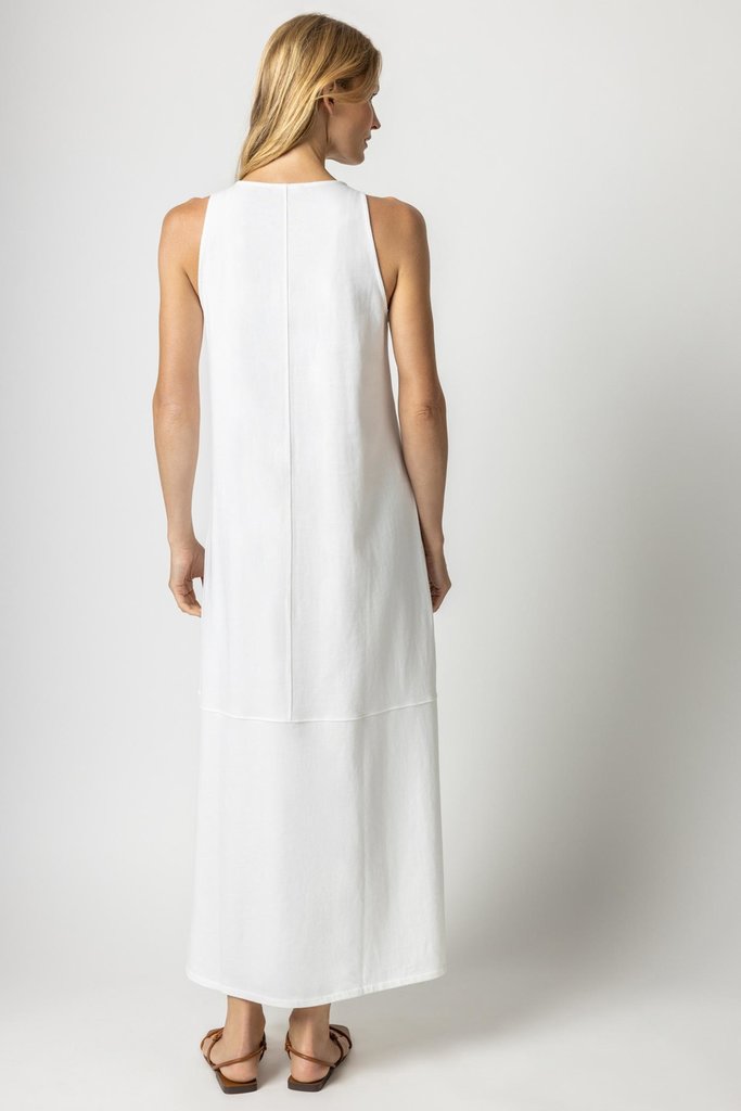 Lilla P Sleeveless Keyhole Maxi Dress