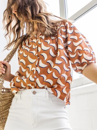 Lilla P Elbow Sleeve Buttondown