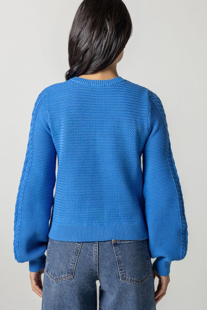 Lilla P Long Sleeve Cable Sweater