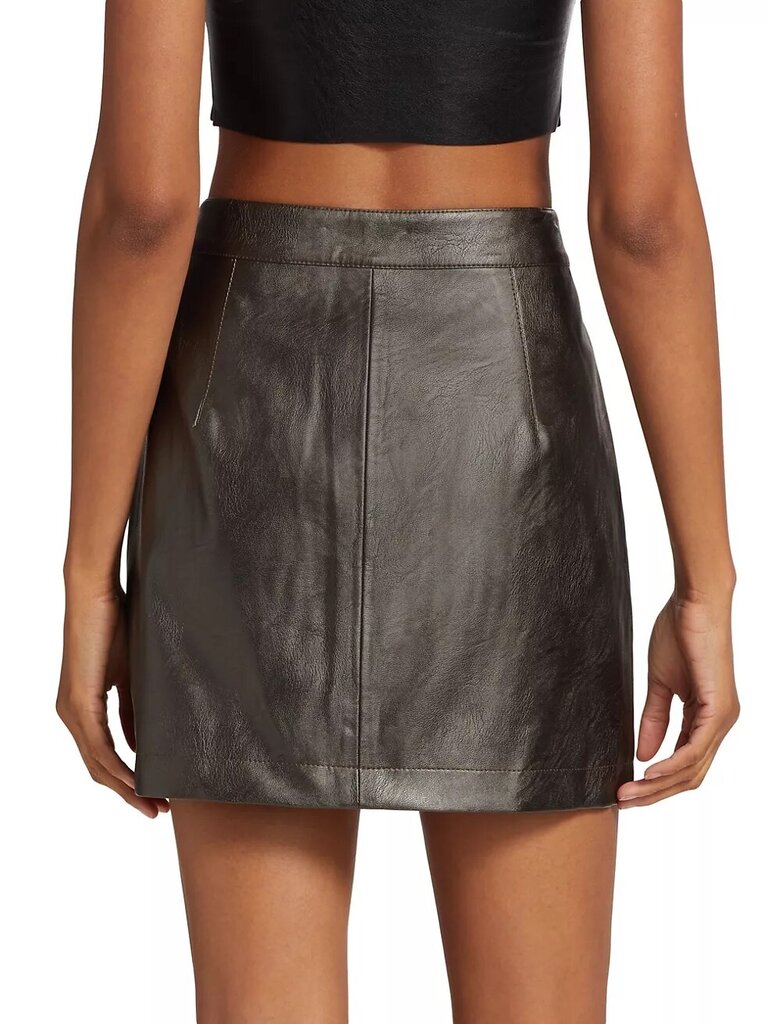 Cinq A Sept Metallic Leather Jaycie Skirt