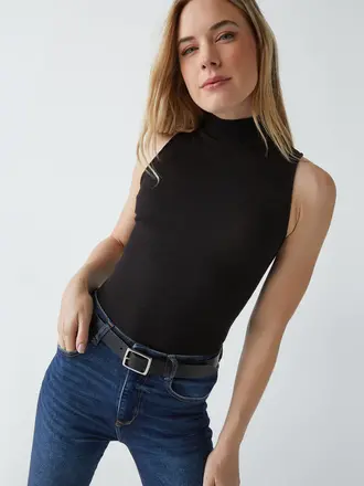 Michael Stars Lino Mock Neck Tank