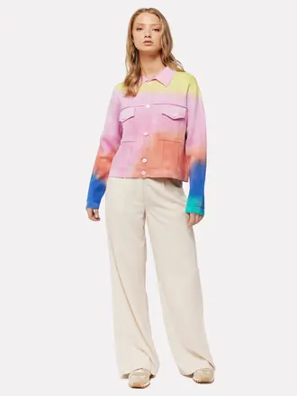 Brodie Cashmere Gradient Rainbow Shacket