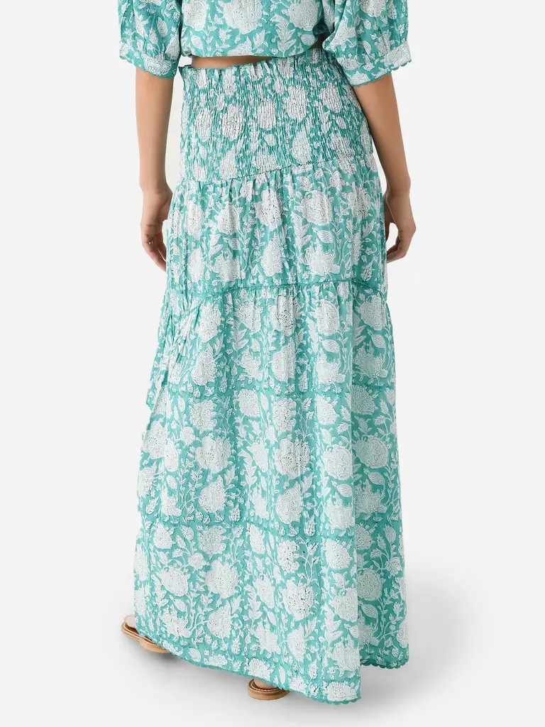 Stark X Elastic Shirring Long Skirt