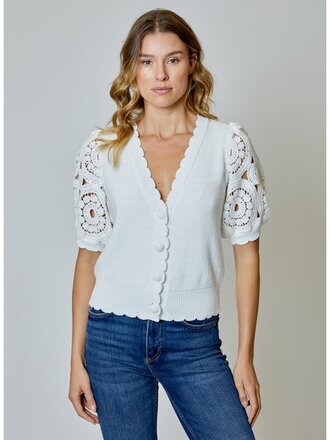 Design History Crochet Puff Cardi