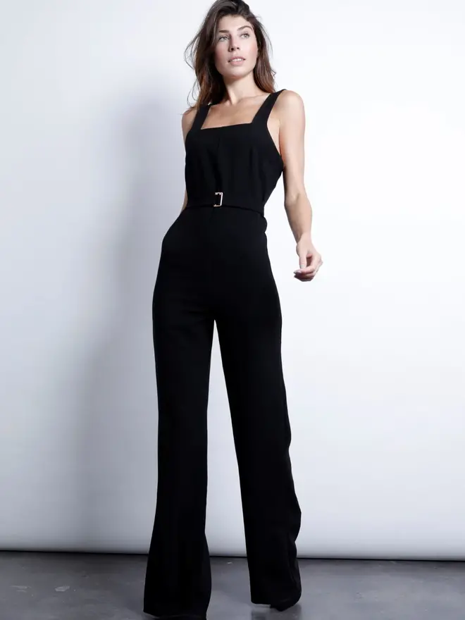 Selma Strapless Jumpsuit in black