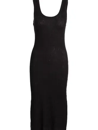 Naadam Cotton Cable Scoop Neck Dress