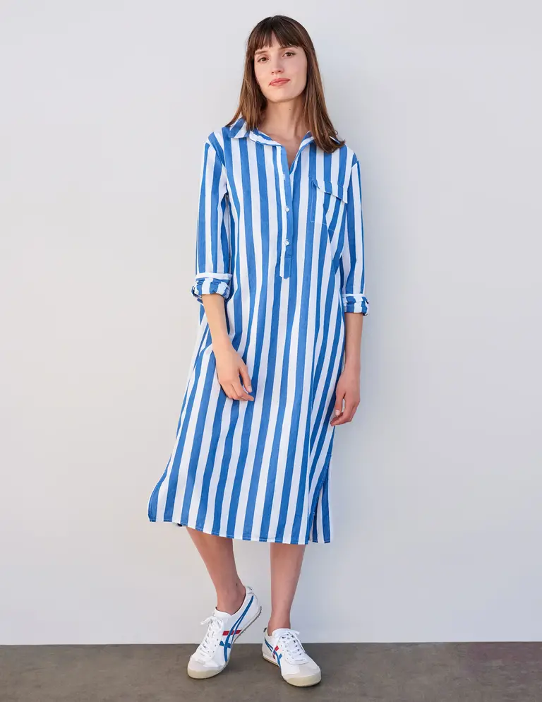 Sundry Candy Striped Shirt Dress