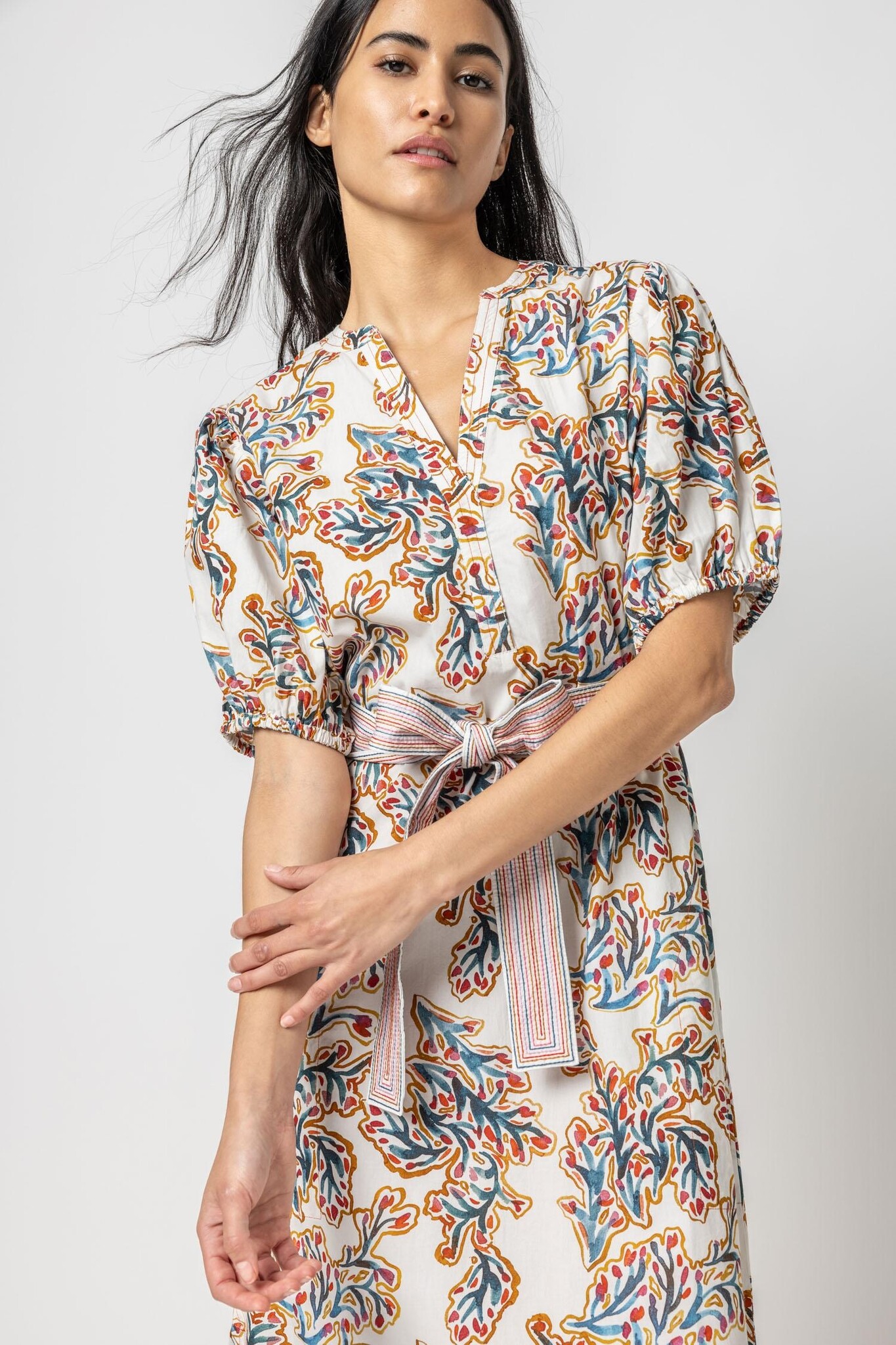 Split Neck Maxi Dress Grove Hill ATX