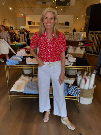 Never A Wallflower Short Sleeve Elastic Collar Top