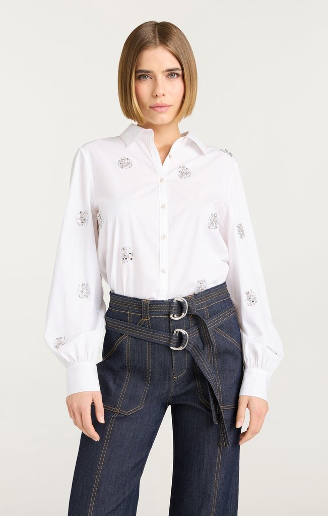 Cinq A Sept Crystal Dot Tianna Top