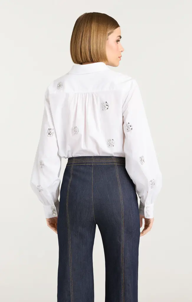 Cinq A Sept Crystal Dot Tianna Top