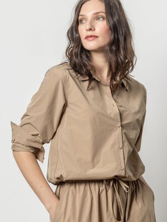 Lilla P Nylon Drawstring Button Down
