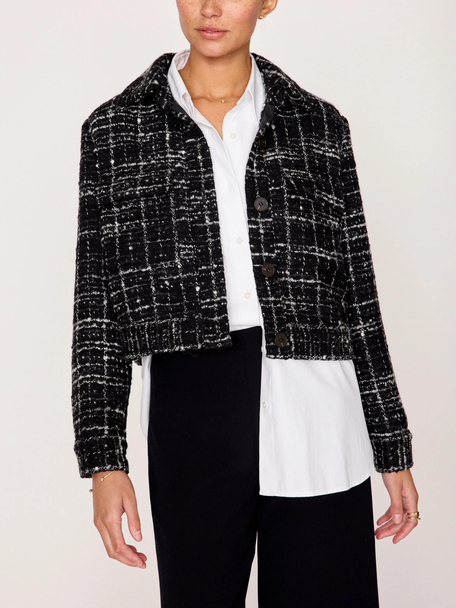 Tweed Cropped Jacket - Grove Hill ATX Tweed Cropped Jacket - Grove Hill ATX