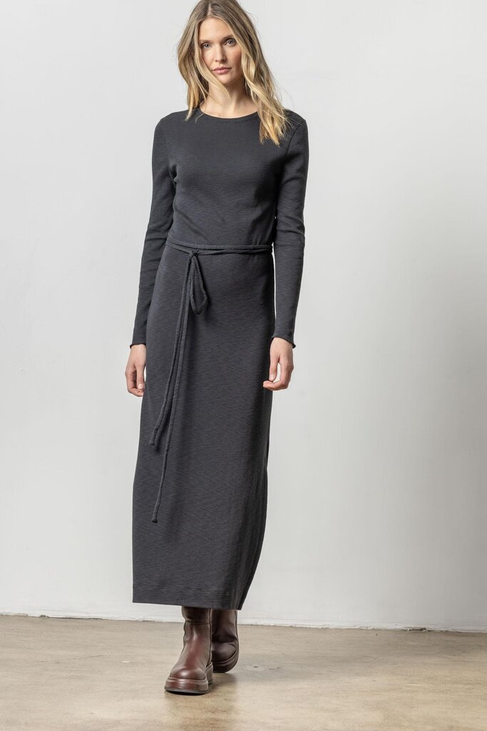 Lilla P Belted Maxi Column Dress