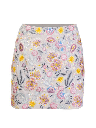 La Fuori Jolie Embroidered Mini Skirt