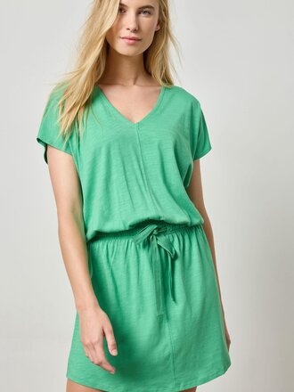 Lilla P Elastic Waist V-Neck Dress