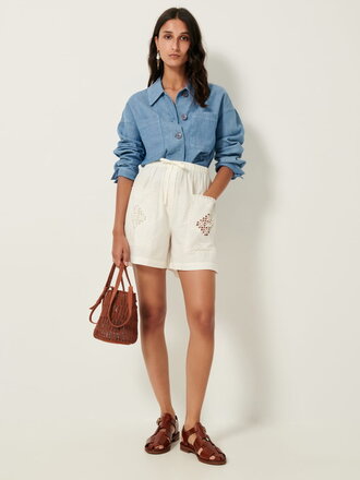 Sessun Hyogoni Embroidered Short