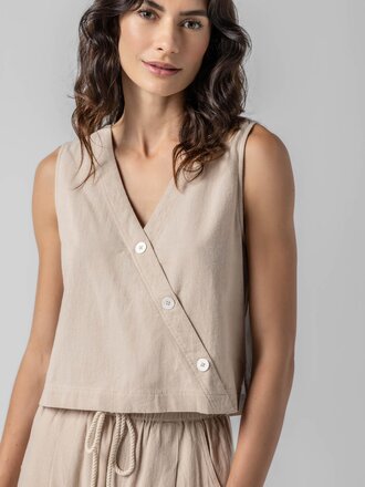 Lilla P Cross Front Sleeveless Top