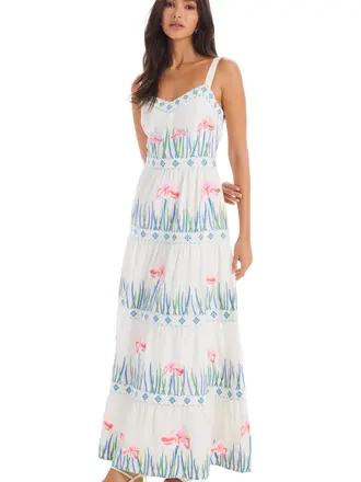 Allison Embroidered Lila Dress