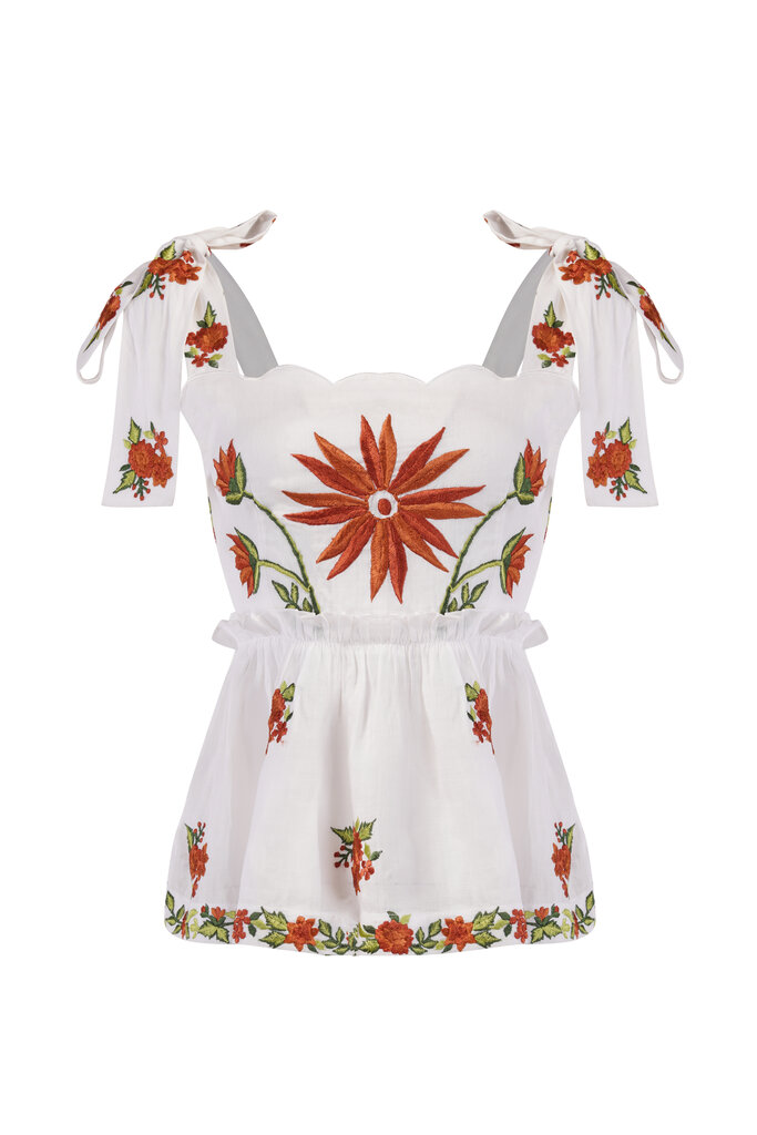 La Fuori Tie Strap Top