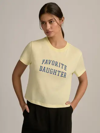 Favorite Daughter Cropped Collegiate Tee